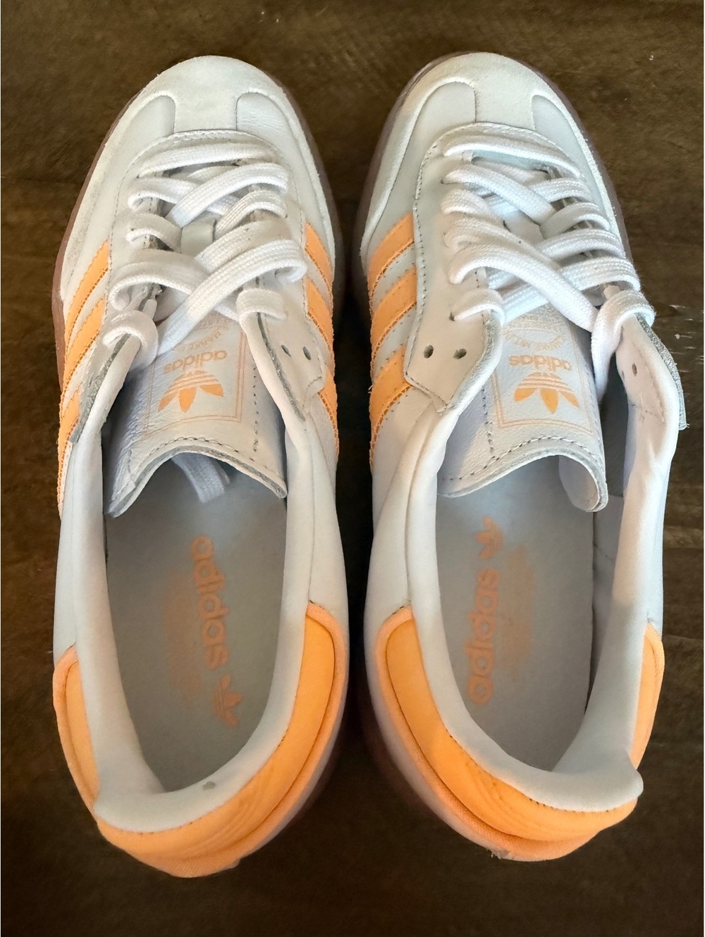 Adidas Samba Retro Women’s Sneakers White and Orange - Picture 9 of 11